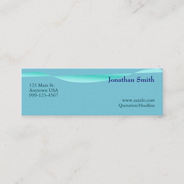 Konstnärligt vinka profilerar kort (Framsida)