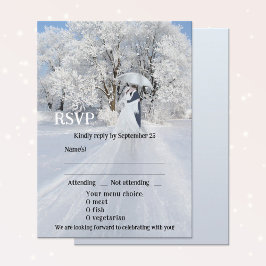 Konstnärligt Winter Wonderland Dream Bröllop OSA C Inbjudningar