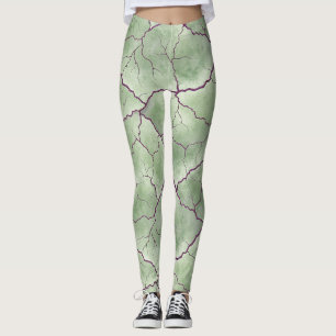 Konstnärligt zombiehudstrukturmönster leggings