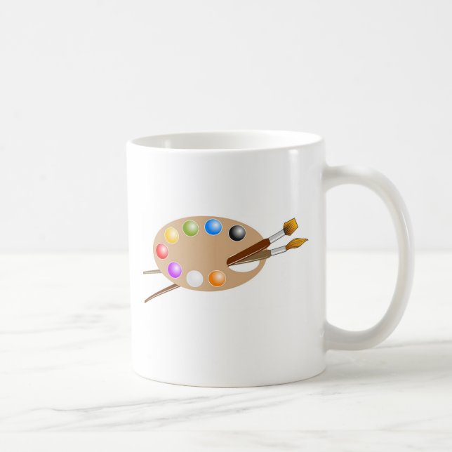 Konstnärpalett Kaffemugg (Höger)