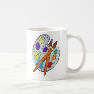 Konstnärs palett kaffemugg