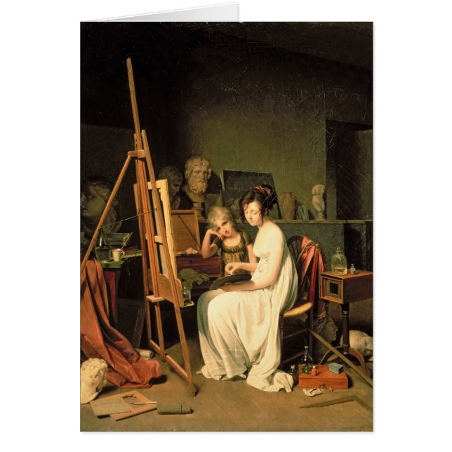 Konstnärs studio hälsningskort (Framsidan)