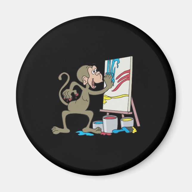 konstnärsapa magnet (Framsidan)