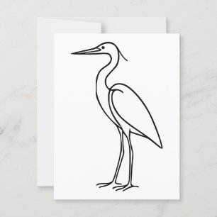 Konstnärsbeslag - Minimalistisk fågelbild Vykort