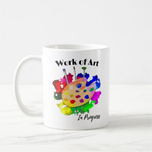 Konstnärsborrningar som pågår kaffemugg