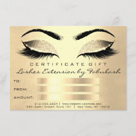 Konstnärscertifikat Guld Makeup från Lash Champaig
