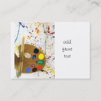 Konstnärsfärg och färgpalett visitkort