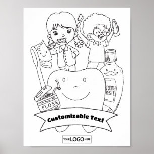 Konstnärsfärgning av konstverk i Dentist Art Denti Poster