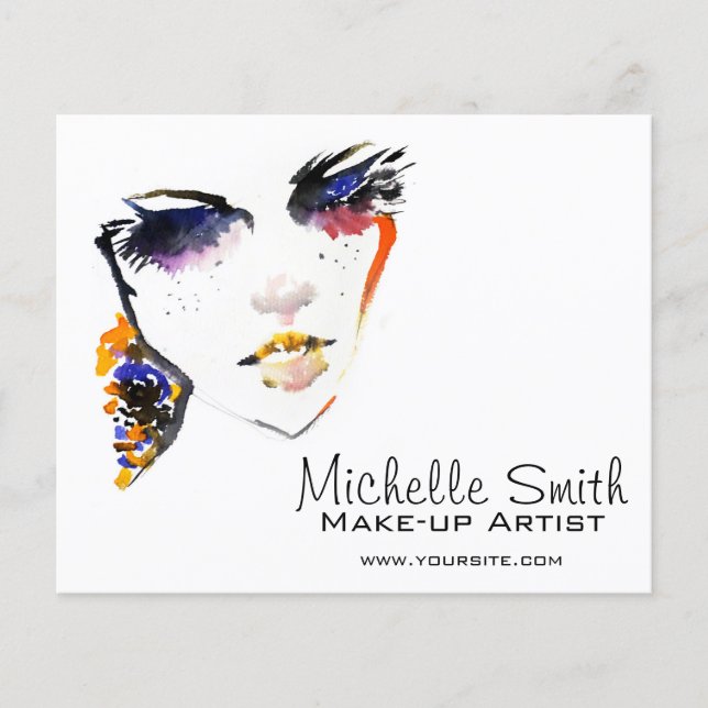 Konstnärsfirma för konstnärer i ansikte med vatten flygblad (Framsidan)