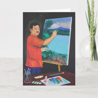 Konstnärshälsningskort Kort