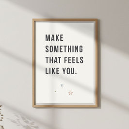 Konstnärsinspirerande Citat. Minimal Kreativitet Poster