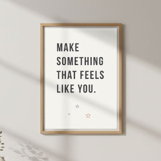 Konstnärsinspirerande Citat. Minimal Kreativitet Poster
