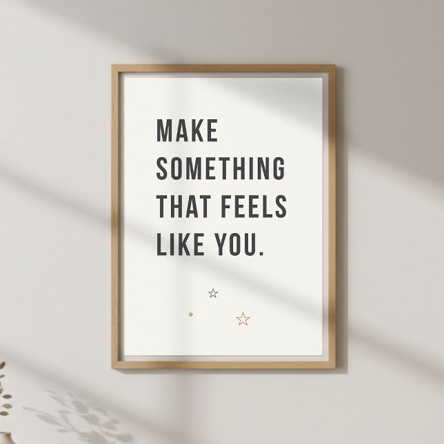 Konstnärsinspirerande Citat. Minimal Kreativitet Poster (Skapare uppladdad)