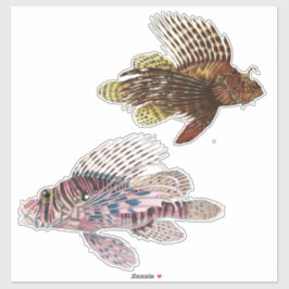 Konstnärsintryckning Tropical Fish Illustration Vi Klistermärken