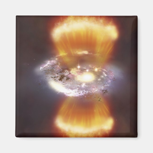 Konstnärskoncept för galaxi magnet (Framsidan)