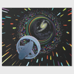 Konstnärskoncept Rymdfarkost Alcubierre Warp Drive Presentpapper