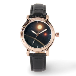 Konstnärskoncept som illustrerar Kepler-16b. Armbandsur