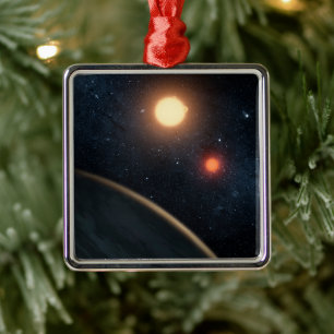Konstnärskoncept som illustrerar Kepler-16b. Julgransprydnad Metall
