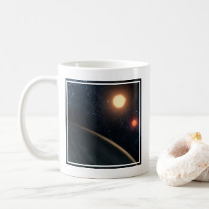 Konstnärskoncept som illustrerar Kepler-16b. Kaffemugg
