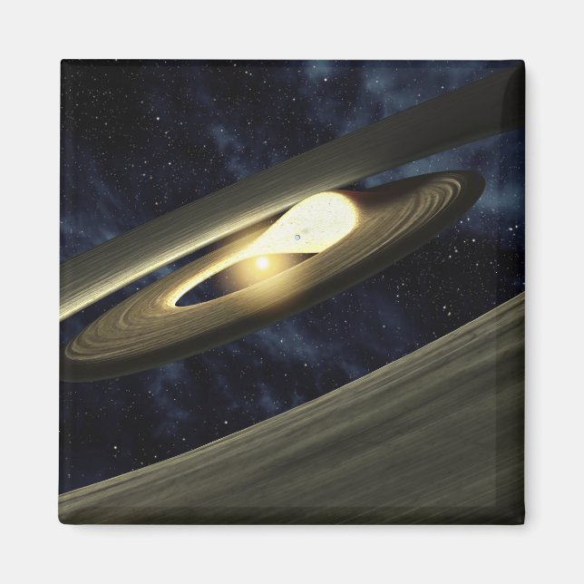 Konstnärskoncept som visar en klump material magnet (Framsidan)