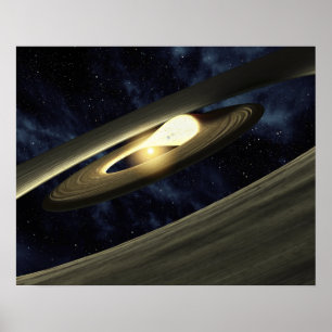 Konstnärskoncept som visar en klump material poster