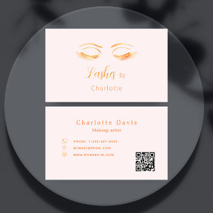 Konstnärsmakarens rosa QR-kod Visitkort