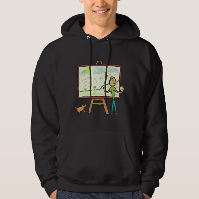 Konstnärsmålning Hoodie (Framsida)