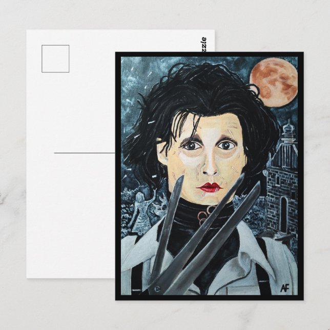 Konstnärsmålningen av Alfred Fox Vykort (Fram/baksida)