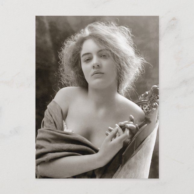Konstnärsmodell, 1900 vykort (Framsida)