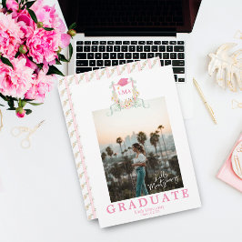 Konstnärsmonogram Foto Examenstillkännagivande Inbjudningar