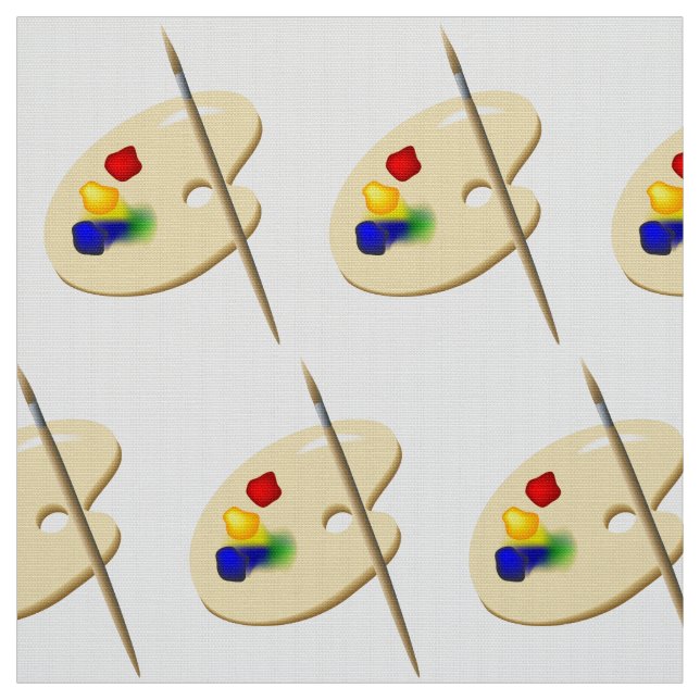 Konstnärspalett och pensel tyg (Provkarta)