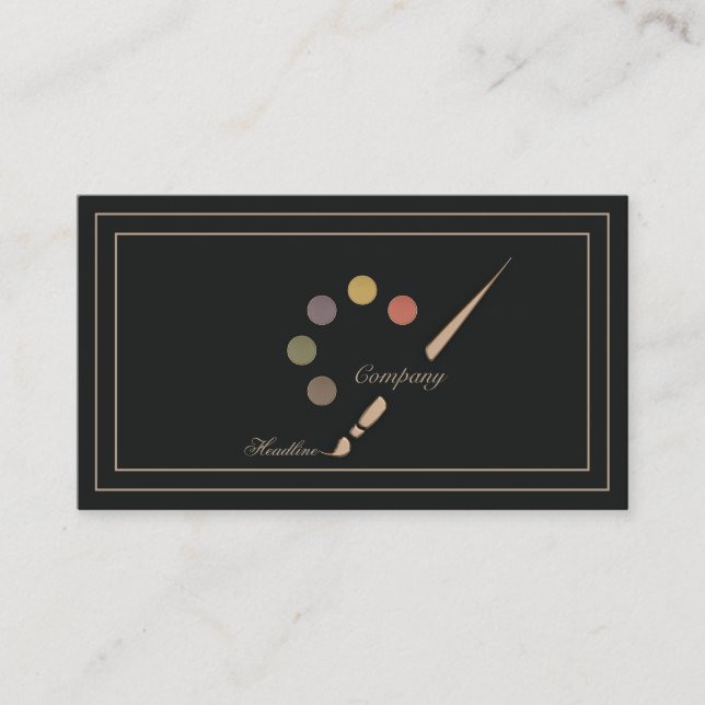 Konstnärspensel Visitkort (Framsida)
