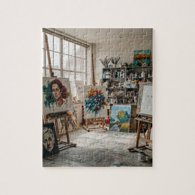 Konstnärsstudio Pussel (Vertikal)