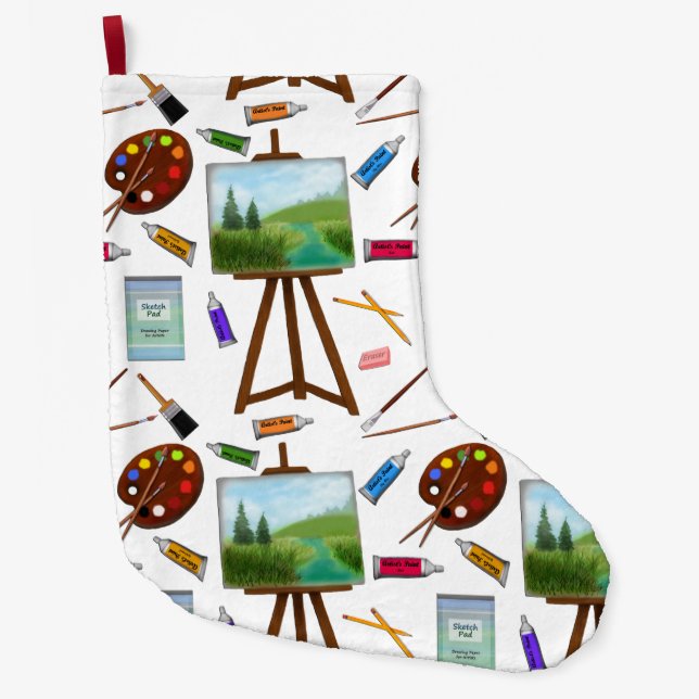 Konstnärstudiokonst levererar julstrumpan stor julstrumpa (Framsidan)