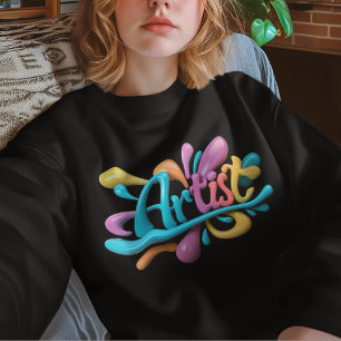 Konstnärstypografi, Färgrik, Modern, Stilig T Shirt