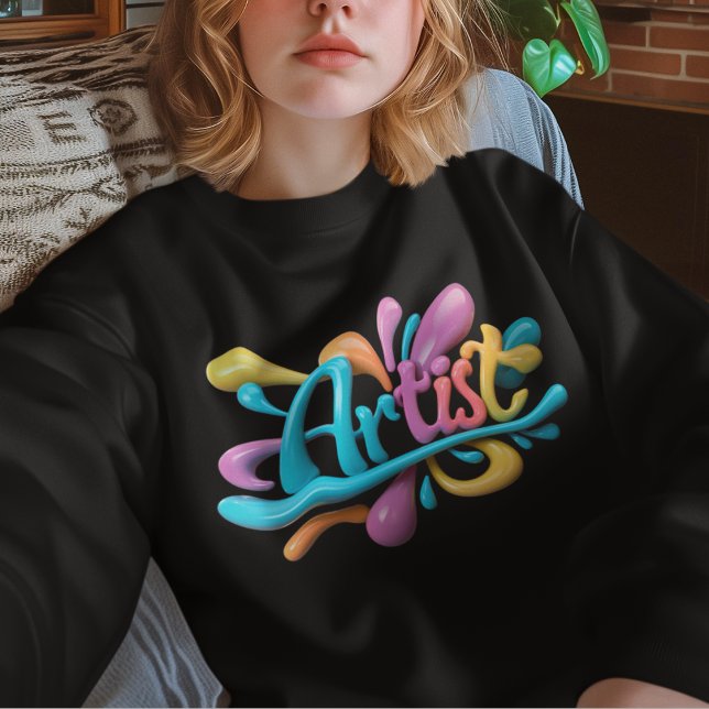 Konstnärstypografi, Färgrik, Modern, Stilig T Shirt (Skapare uppladdad)