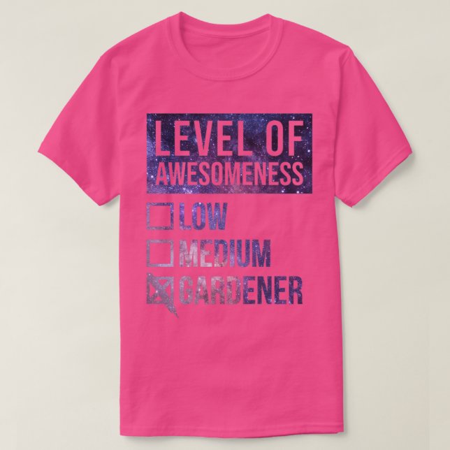  konstnivå för trädgårdsmästare t shirt (Design framsida)