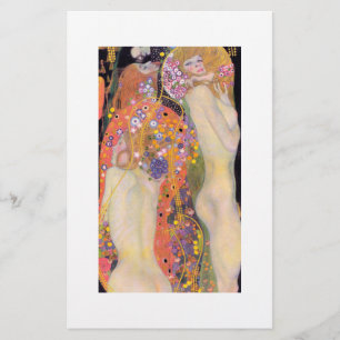 KONSTORSMATERIEL: GUSTAV KLIMT : VATTEN SERPENTS I BREVPAPPER