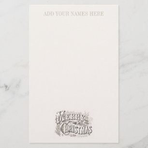 KONSTORSMATERIEL: VINTAGE "GOD JUL" BREVPAPPER