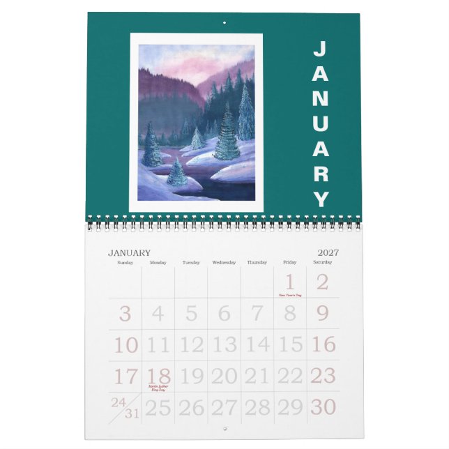 Konstportföljkalender 2009 kalender (Jan 2027)