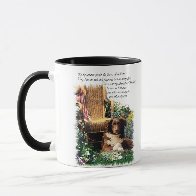 Konstpresenter för Australian Shepherd Mugg (Vänster)