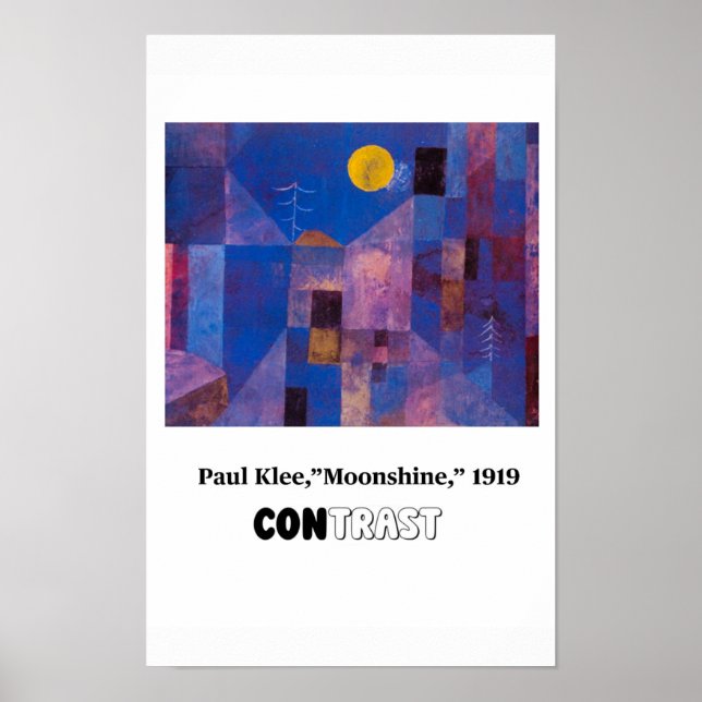 Konstprinciper - Kontrast, Paul Klee Poster (Framsidan)