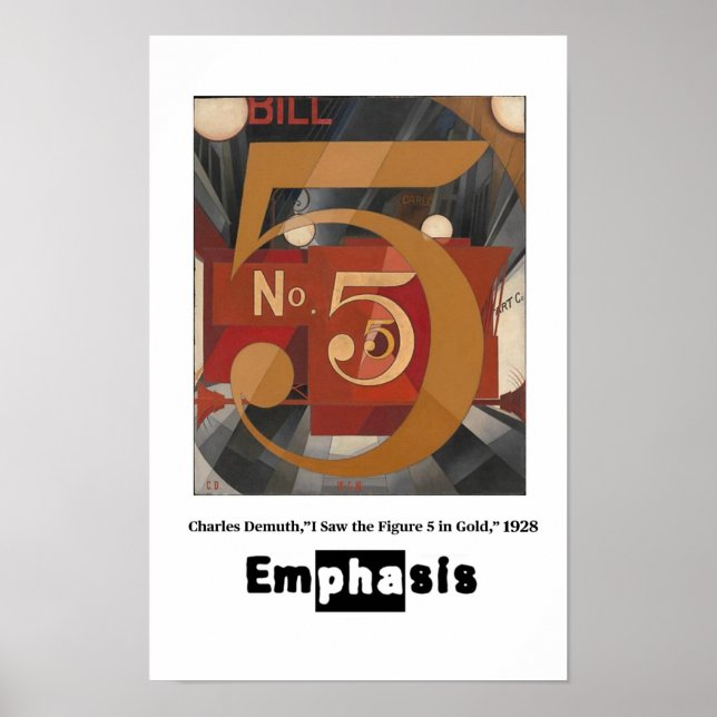 Konstprinciper - Tyngdpunkt, Charles Demuth Poster (Framsidan)