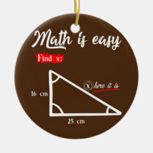 Könstriangelns geometri Math är lätt att hitta Julgransprydnad Keramik