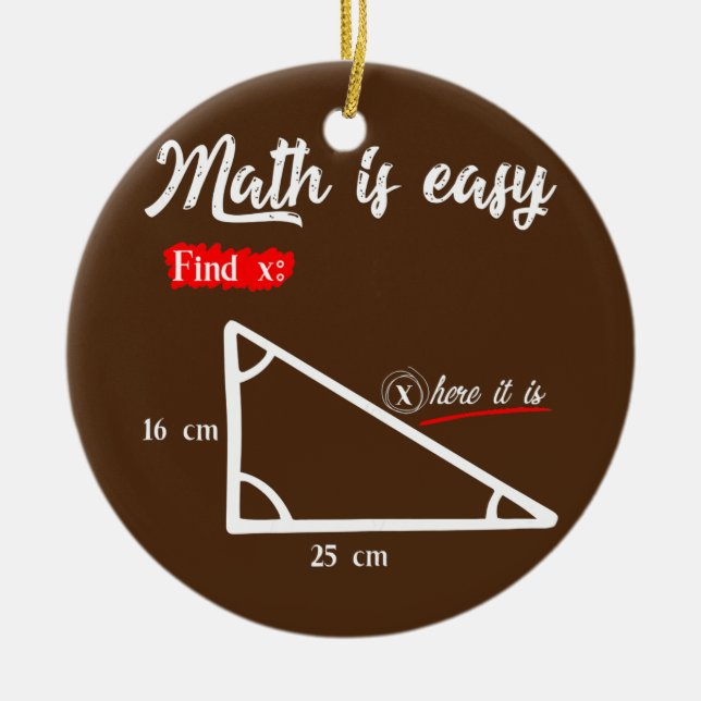 Könstriangelns geometri Math är lätt att hitta X h Julgransprydnad Keramik (Framsidan)