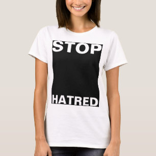 Konstruera helt enkelt "rektangelsvart STOP HATRED Tee Shirt