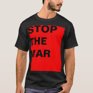 Konstruera "rektangle red STOP THE KRIG" T Shirt