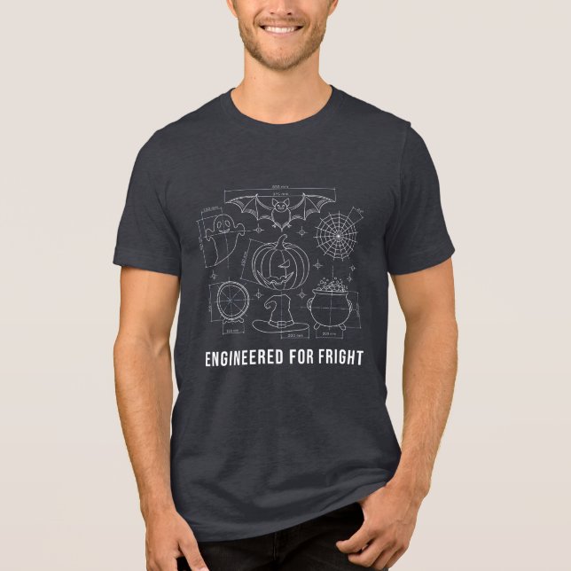 Konstruerad för skräck | Halloween T-Shirt (Framsida)