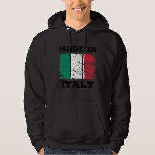 Konstruerad i Italien med Italiens Flagga Grafikde Hoodie