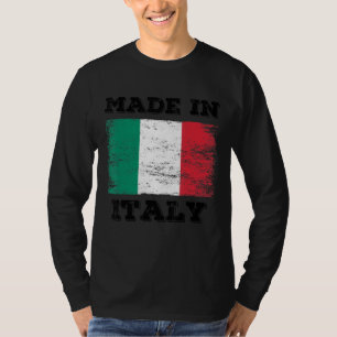 Konstruerad i Italien med Italiens Flagga Grafikde T Shirt